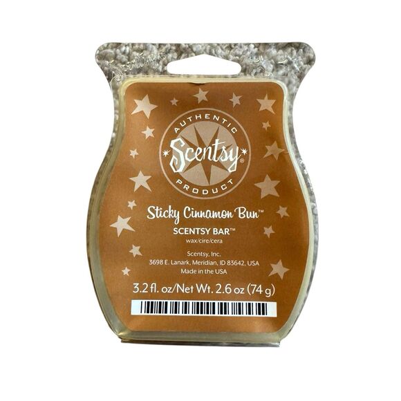 Scentsy Sticky Cinnamon Bun Wax Bar Melts - 2.6 ounce Retired Unused Fall Scent - Picture 2 of 4
